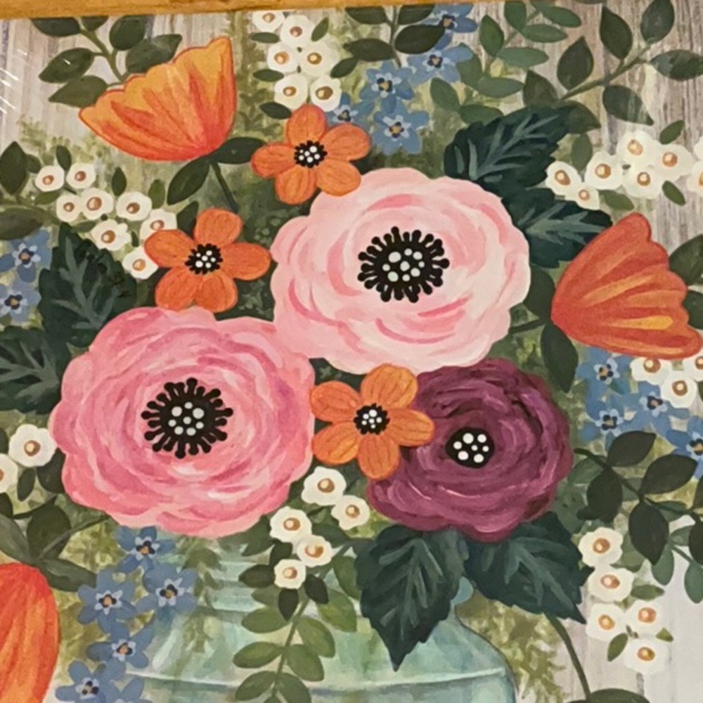 Floral Canvas Art with Pink and Orange Accents 2026 Calendar - Picture 7 of 8